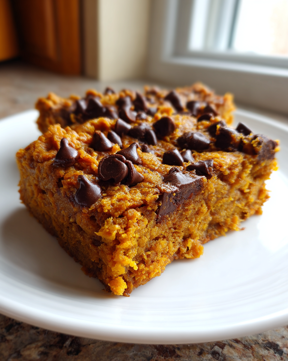 Chocolate Chip Pumpkin Bars - detail 4