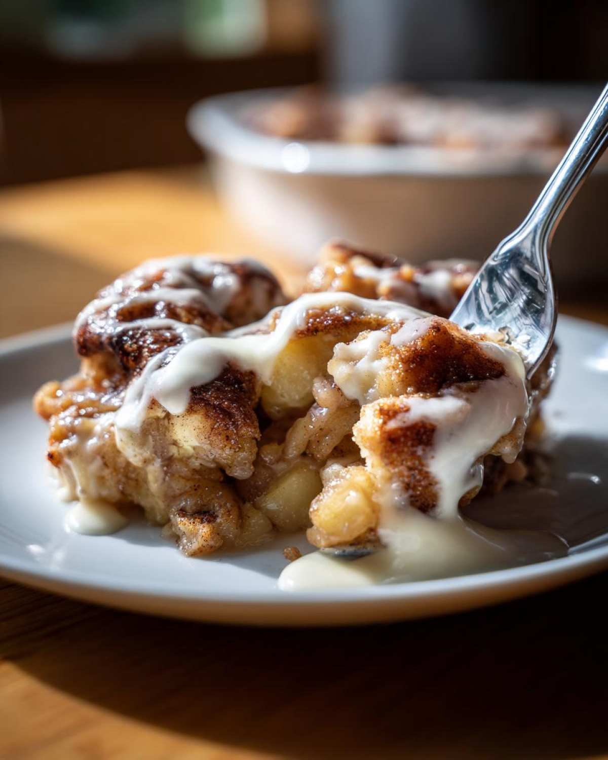 Cinnamon Roll Apple Cobbler - detail 4