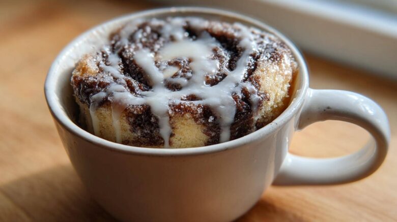 Cinnamon Roll Mug Cake