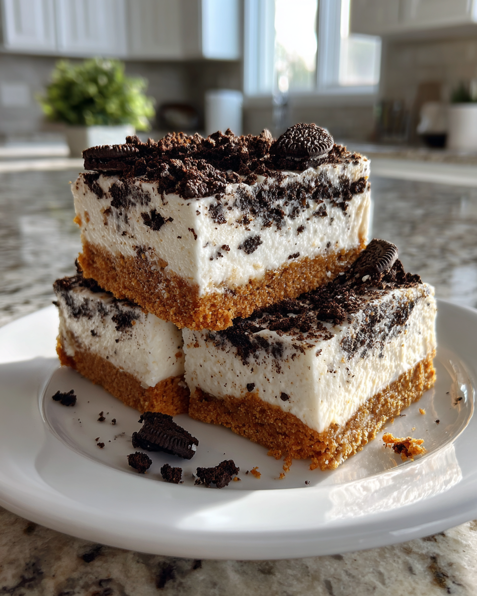 Cookies and Cream Cheesecake Bars - detail 3