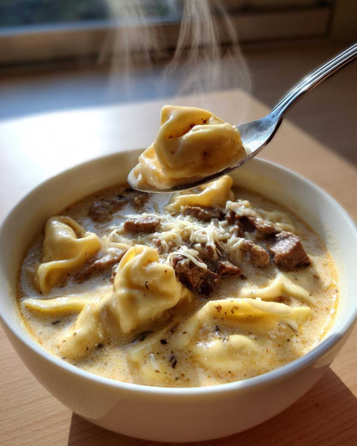 Creamy Beef Tortellini Soup - detail 2