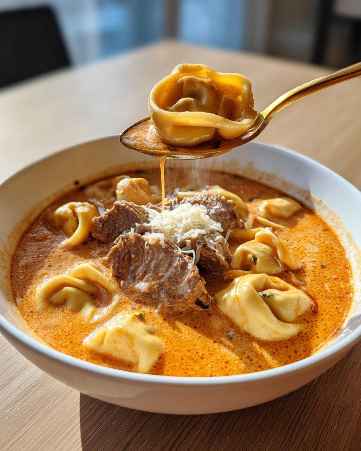 Creamy Beef Tortellini Soup - detail 4