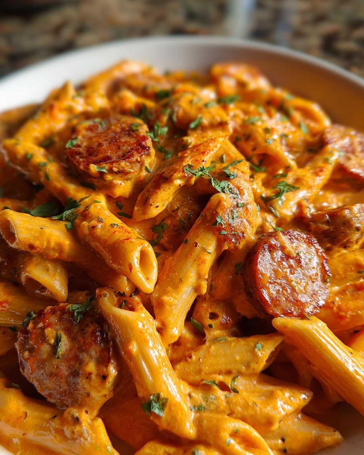 Creamy Cajun Sausage Pasta - detail 2
