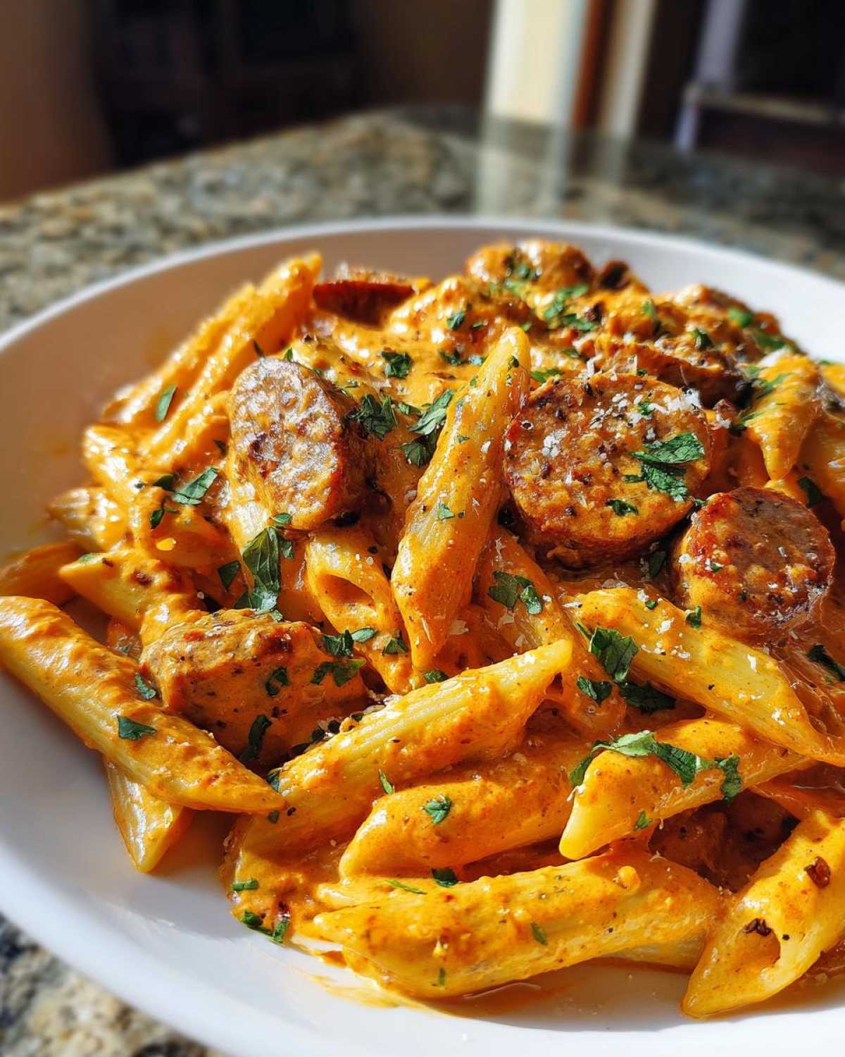 Creamy Cajun Sausage Pasta - detail 3