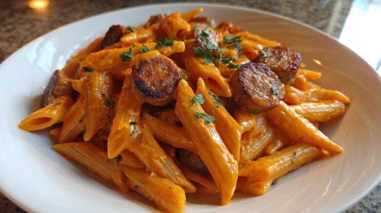 Creamy Cajun Sausage Pasta