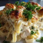 Creamy Chicken Alfredo Bake