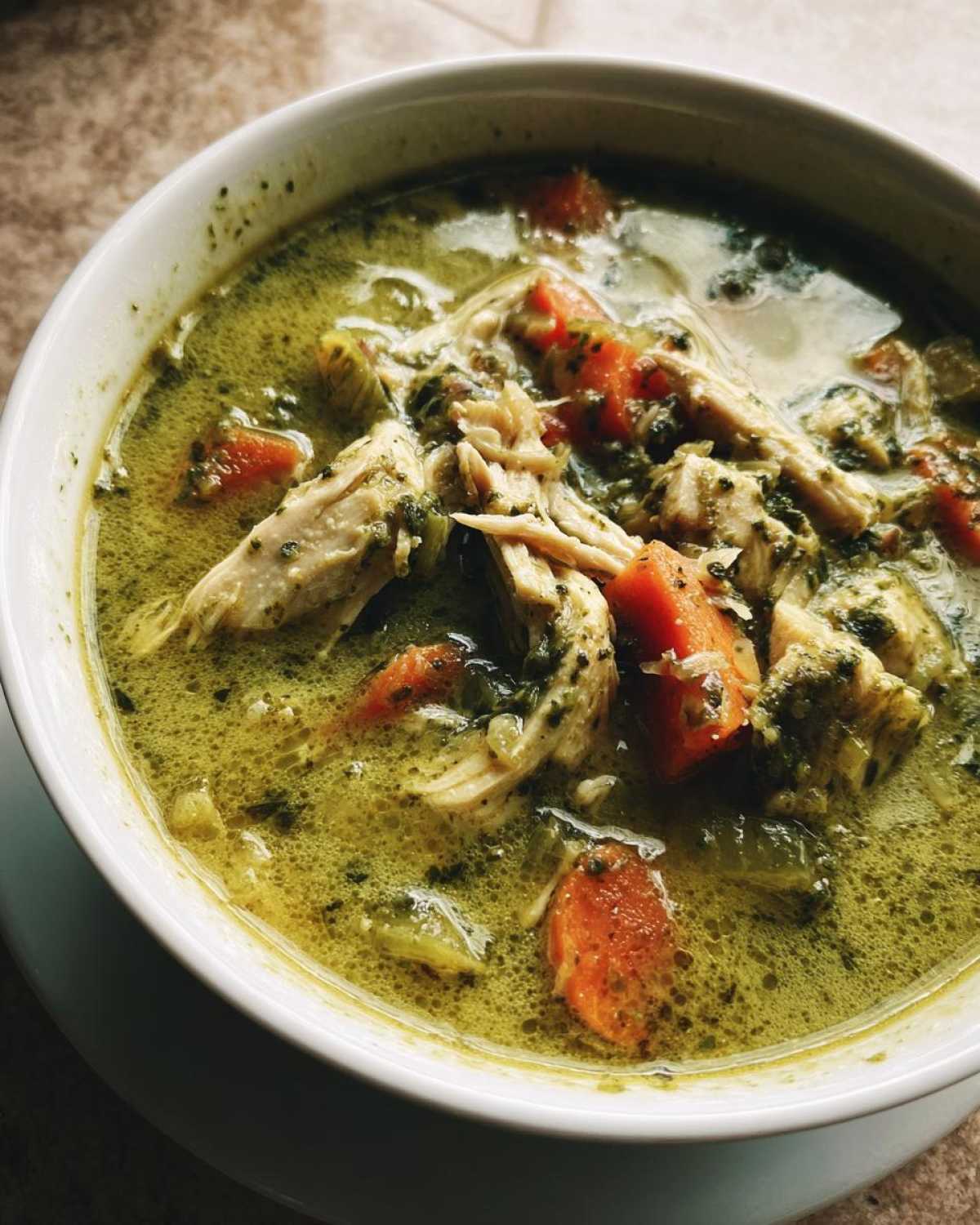 Creamy Chicken Pesto Soup - detail 2
