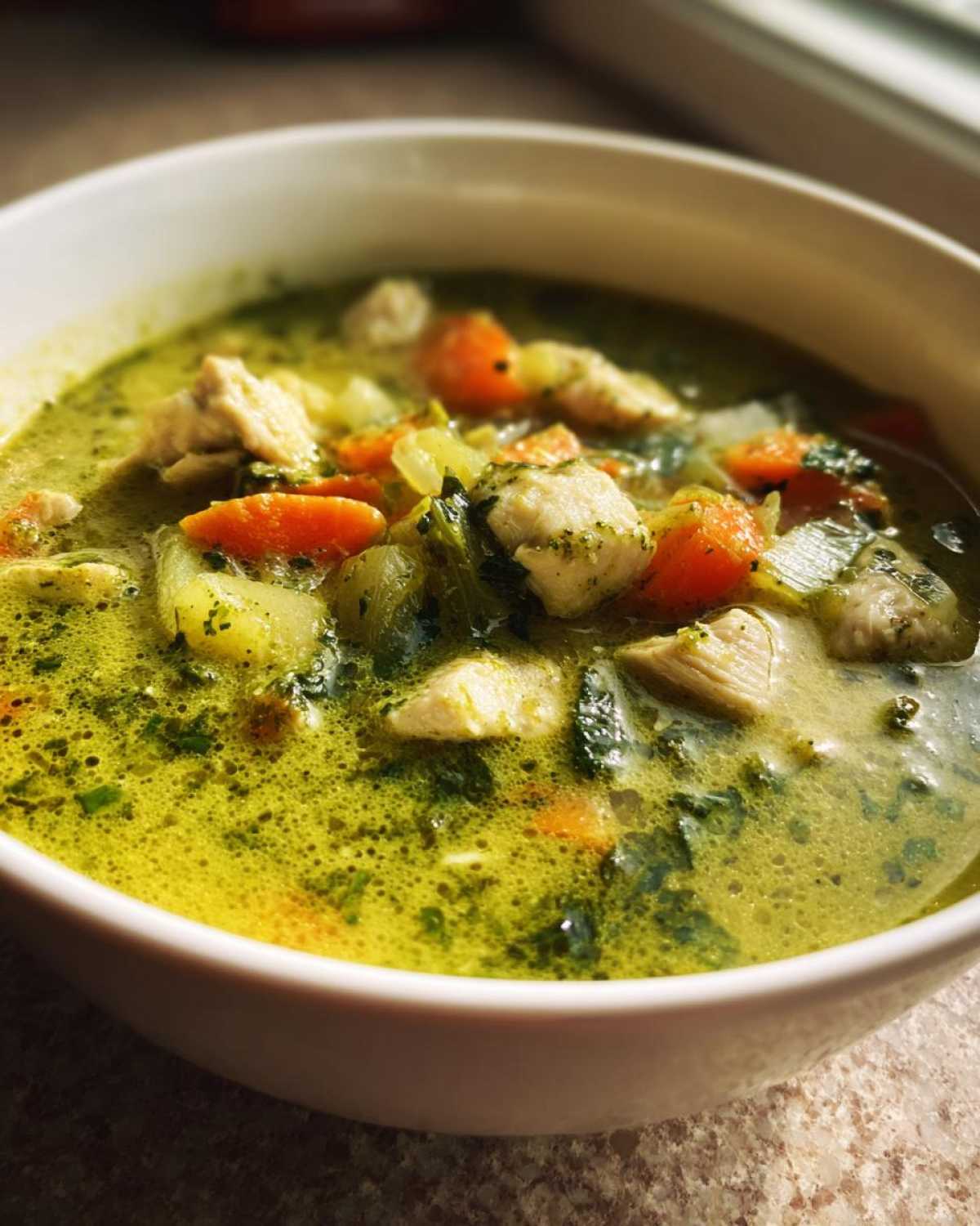 Creamy Chicken Pesto Soup - detail 3