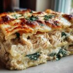 Creamy Chicken and Spinach Lasagna