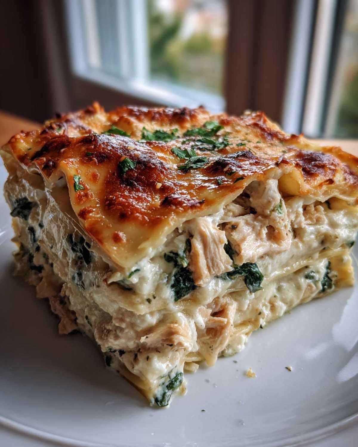 Creamy Chicken and Spinach Lasagna - detail 2