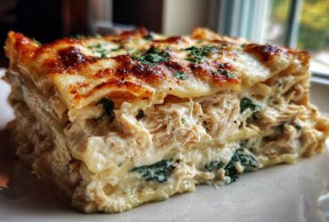 Creamy Chicken and Spinach Lasagna
