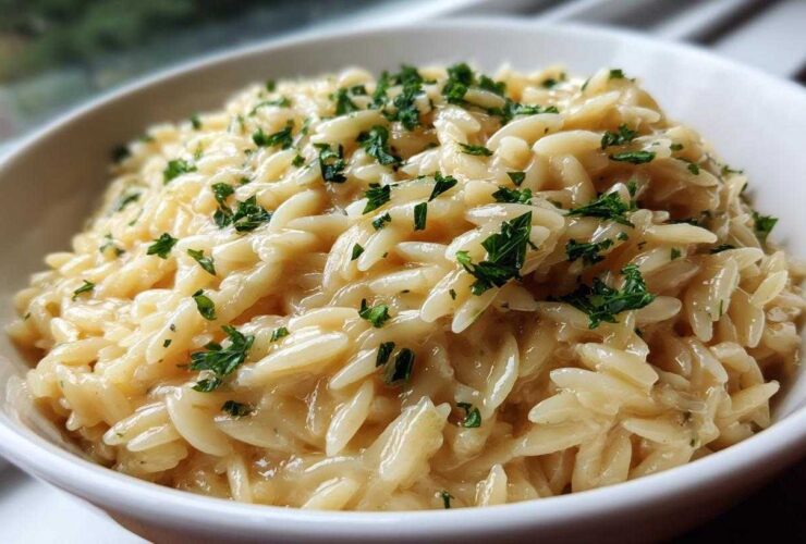 Creamy Garlic Parmesan Orzo