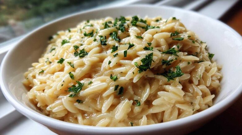 Creamy Garlic Parmesan Orzo
