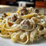 Creamy Garlic Sausage Pasta