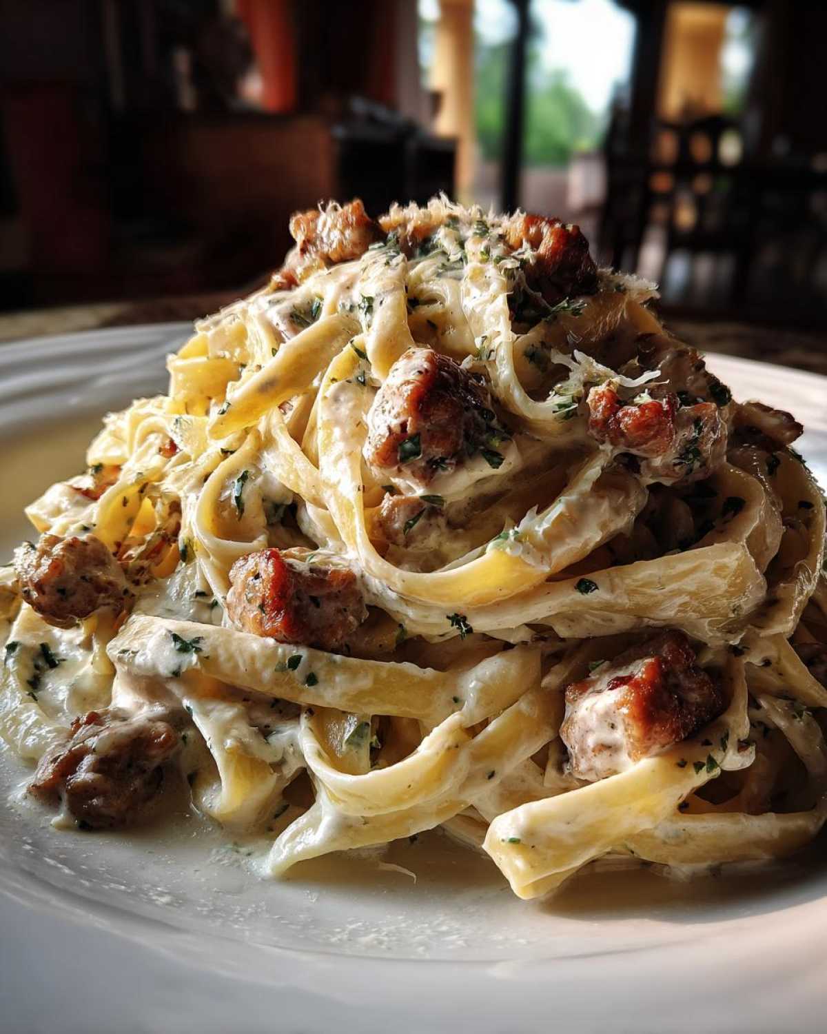 Creamy Garlic Sausage Pasta - detail 2