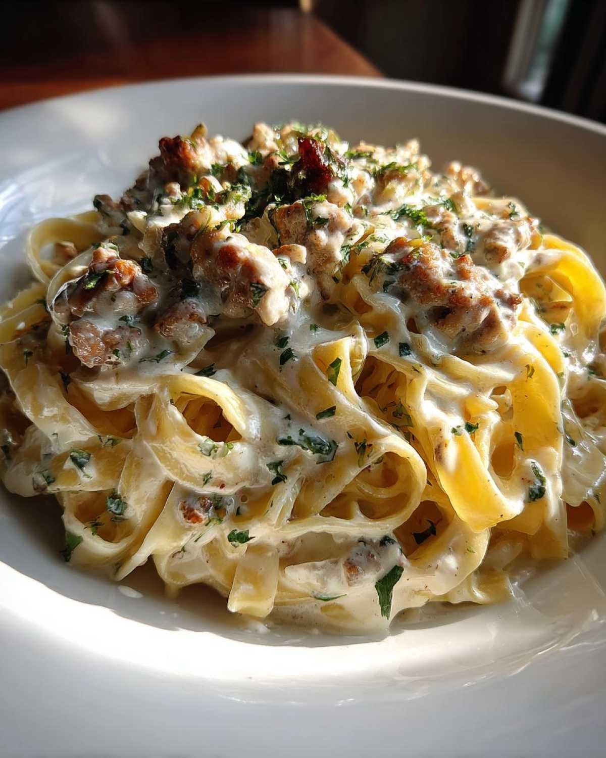Creamy Garlic Sausage Pasta - detail 3