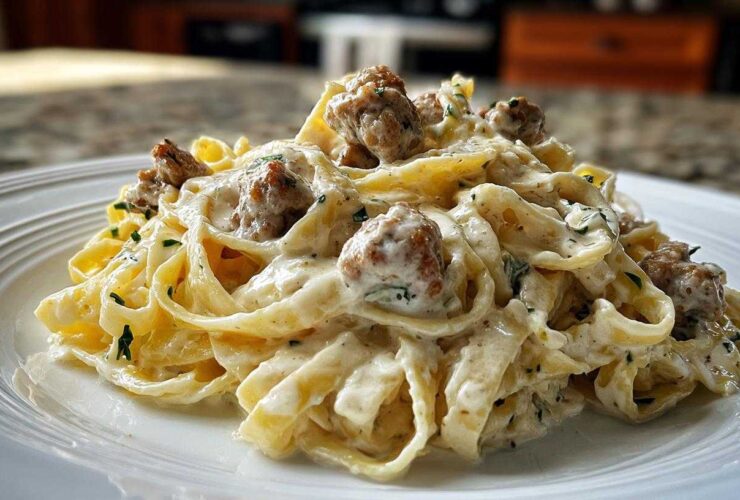 Creamy Garlic Sausage Pasta