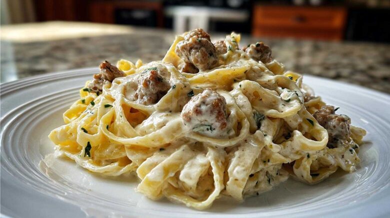 Creamy Garlic Sausage Pasta