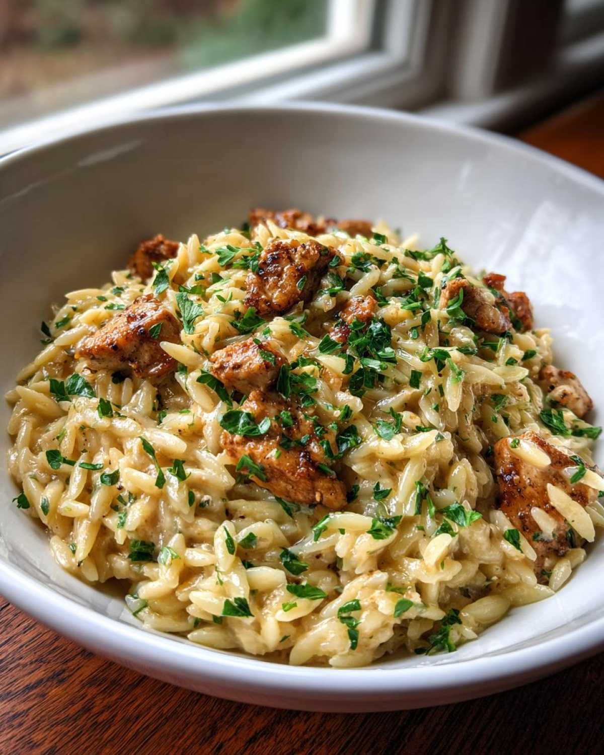 Creamy Lemon Orzo with Chicken - detail 1