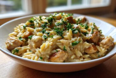 Creamy Lemon Orzo with Chicken