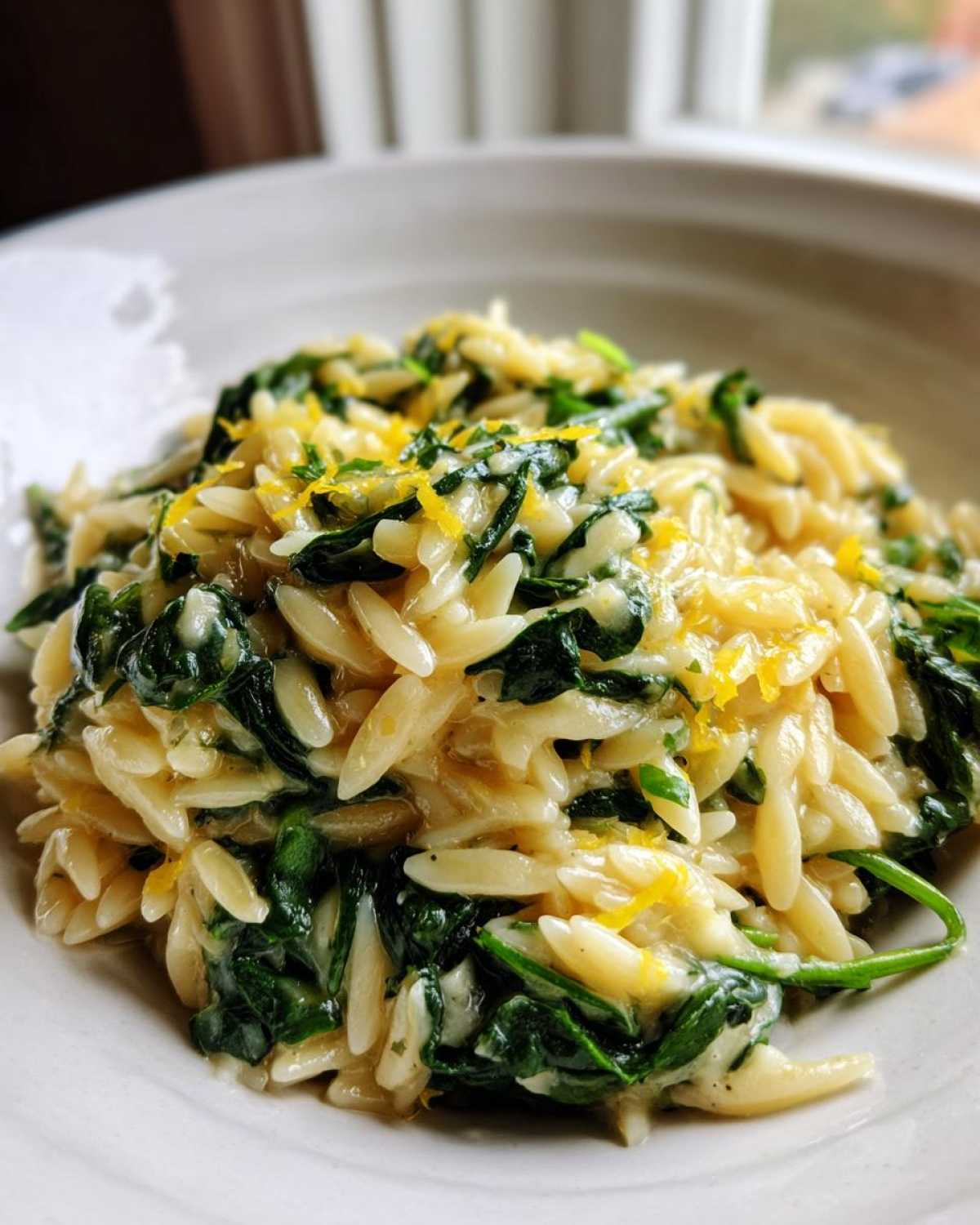 Creamy Lemon Spinach Orzo - detail 1