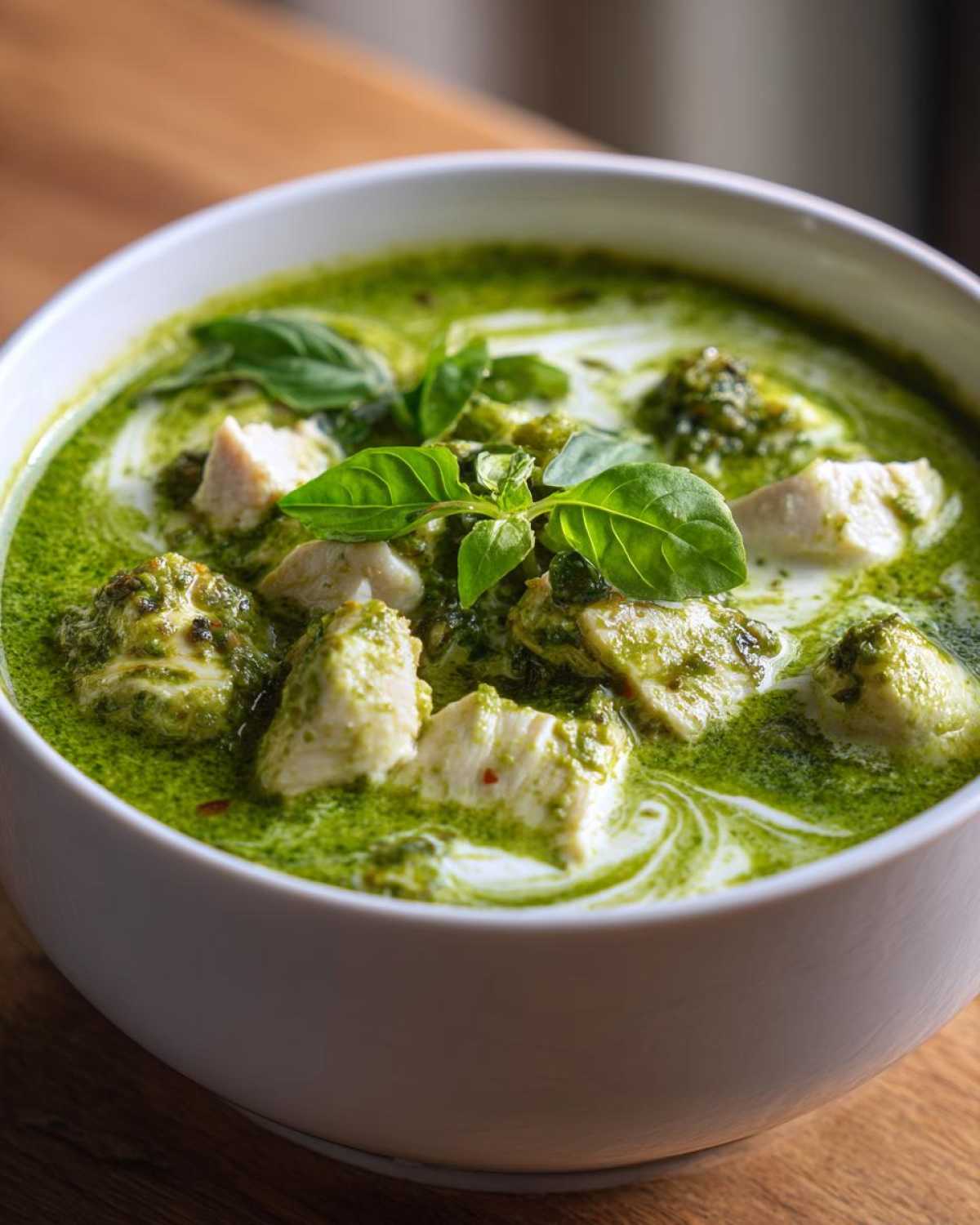 Creamy Pesto Chicken Soup - detail 2