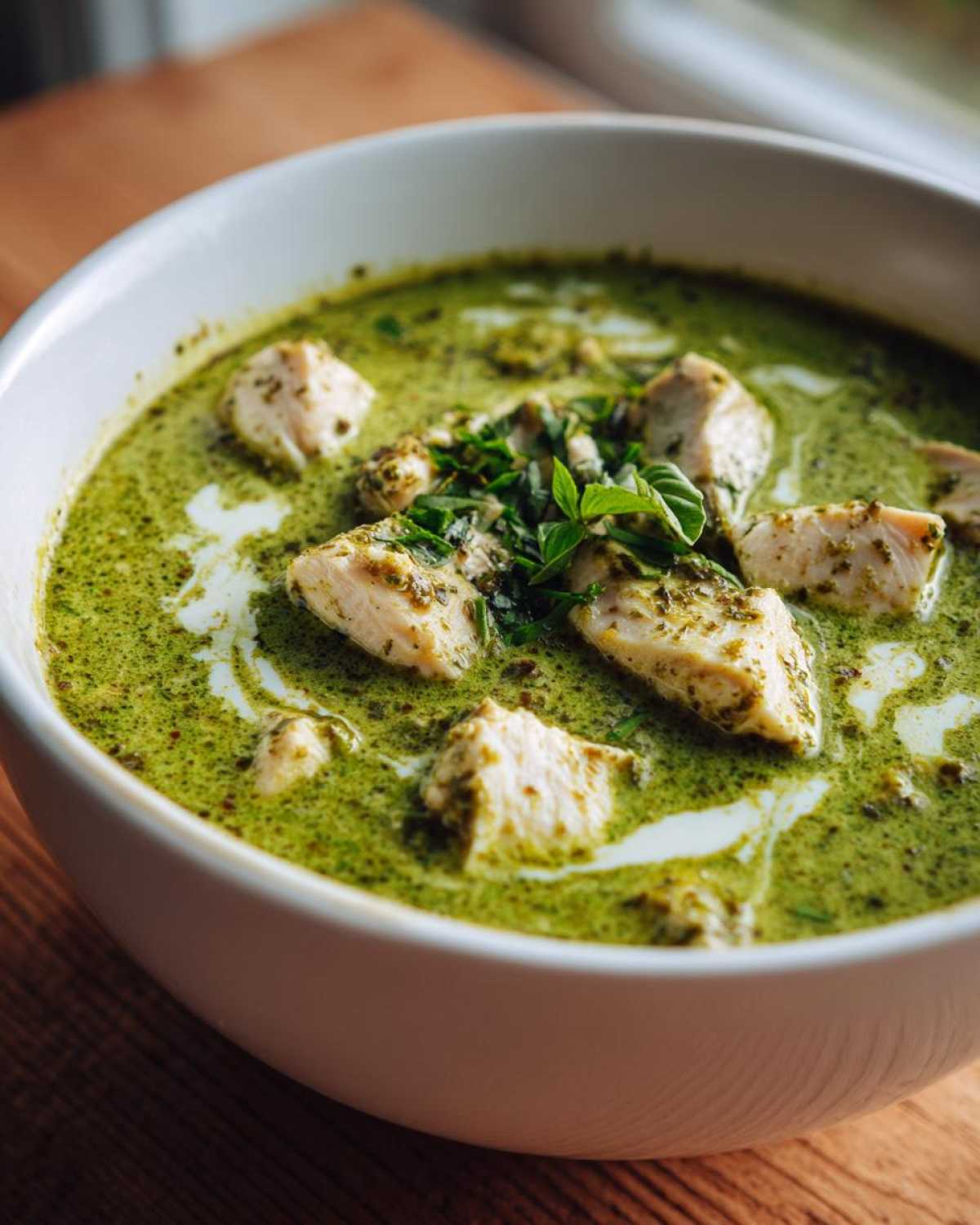 Creamy Pesto Chicken Soup - detail 3