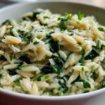 Creamy Spinach Parmesan Orzo