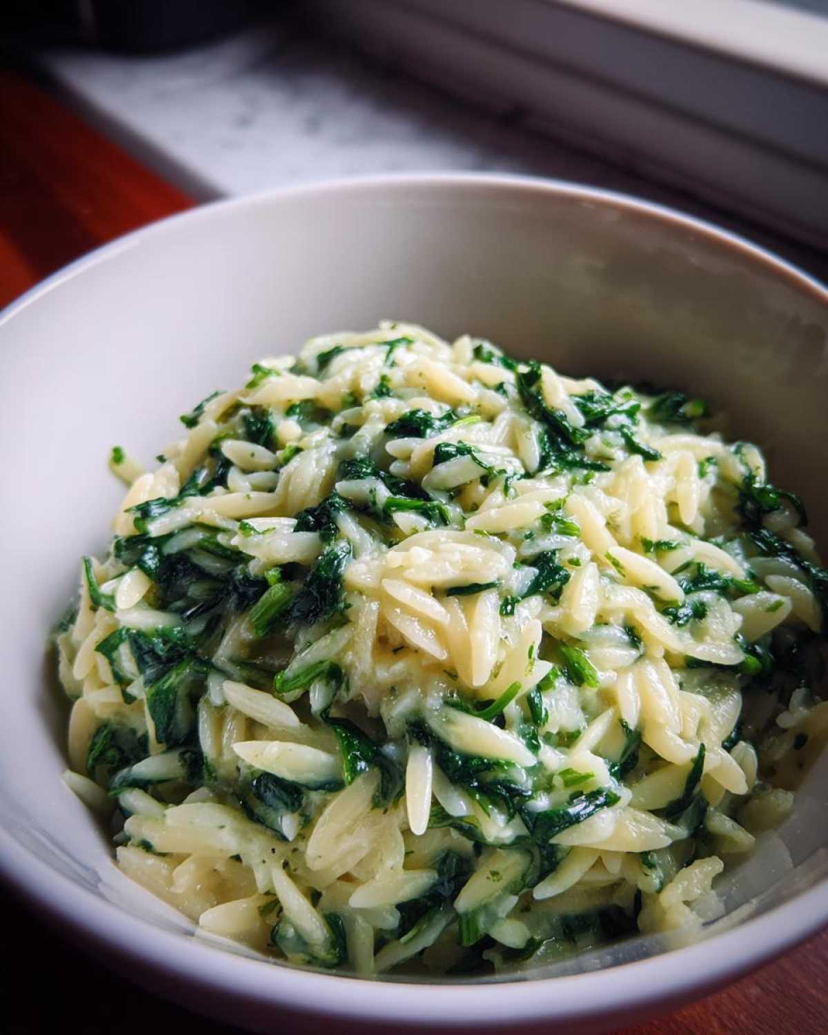 Creamy Spinach Parmesan Orzo - detail 2