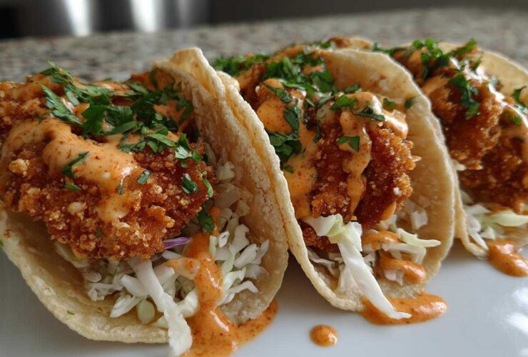 Crispy Chicken Tacos with a Secret Sauce