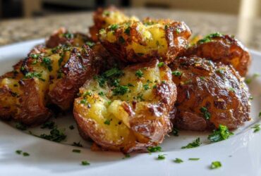 Crispy Garlic Smashed Potatoes