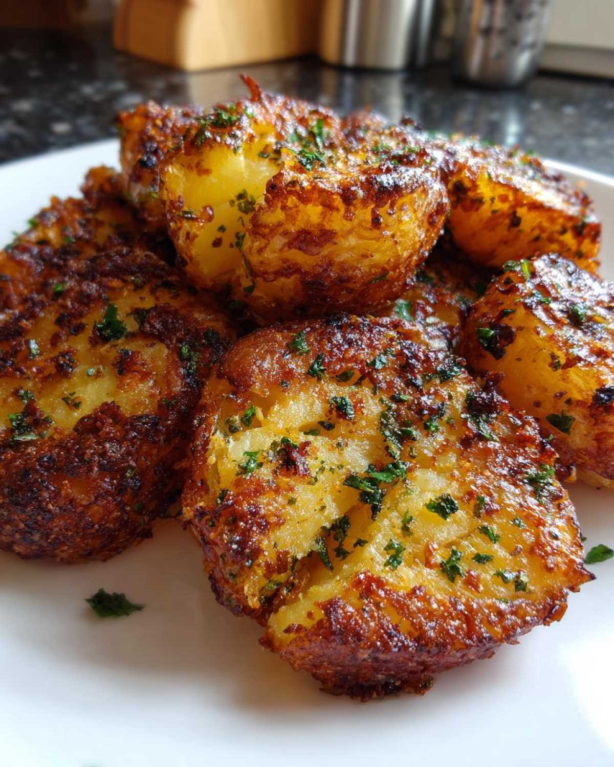 Crispy Garlic Smashed Potatoes - detail 2