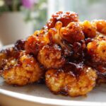 Crispy Honey Garlic Cauliflower Bites