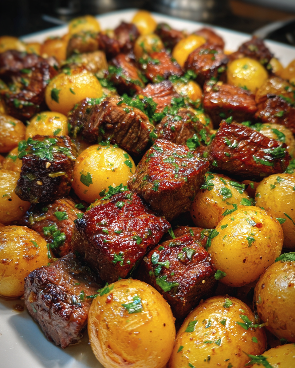 Garlic Butter Steak Bites with Potatoes - detail 1