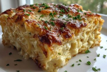 Garlic Parmesan Spaghetti Bake