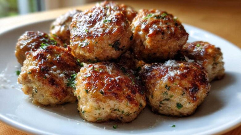 Garlic Parmesan Turkey Meatballs