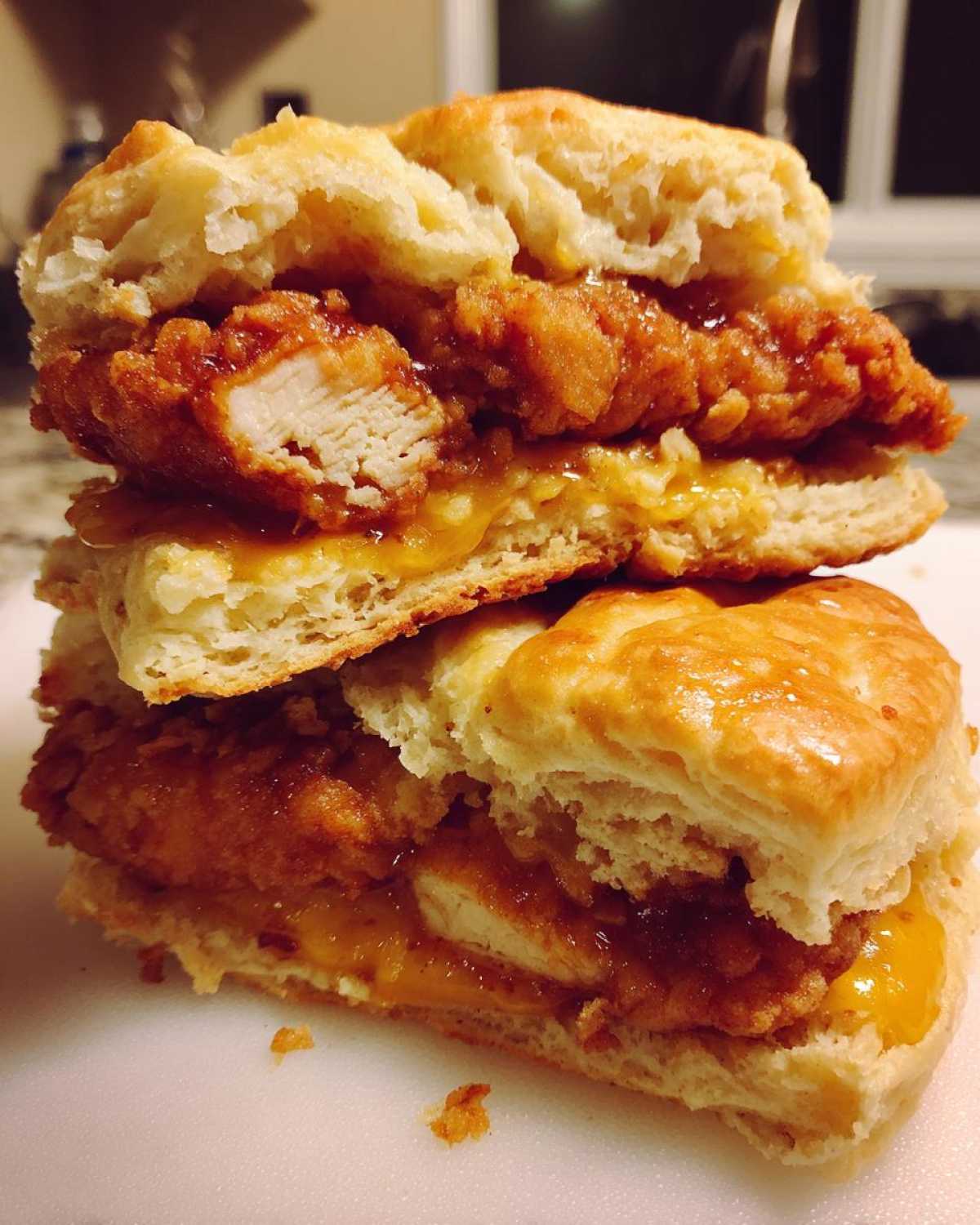 Honey Butter Chicken Biscuit Sandwiches - detail 1