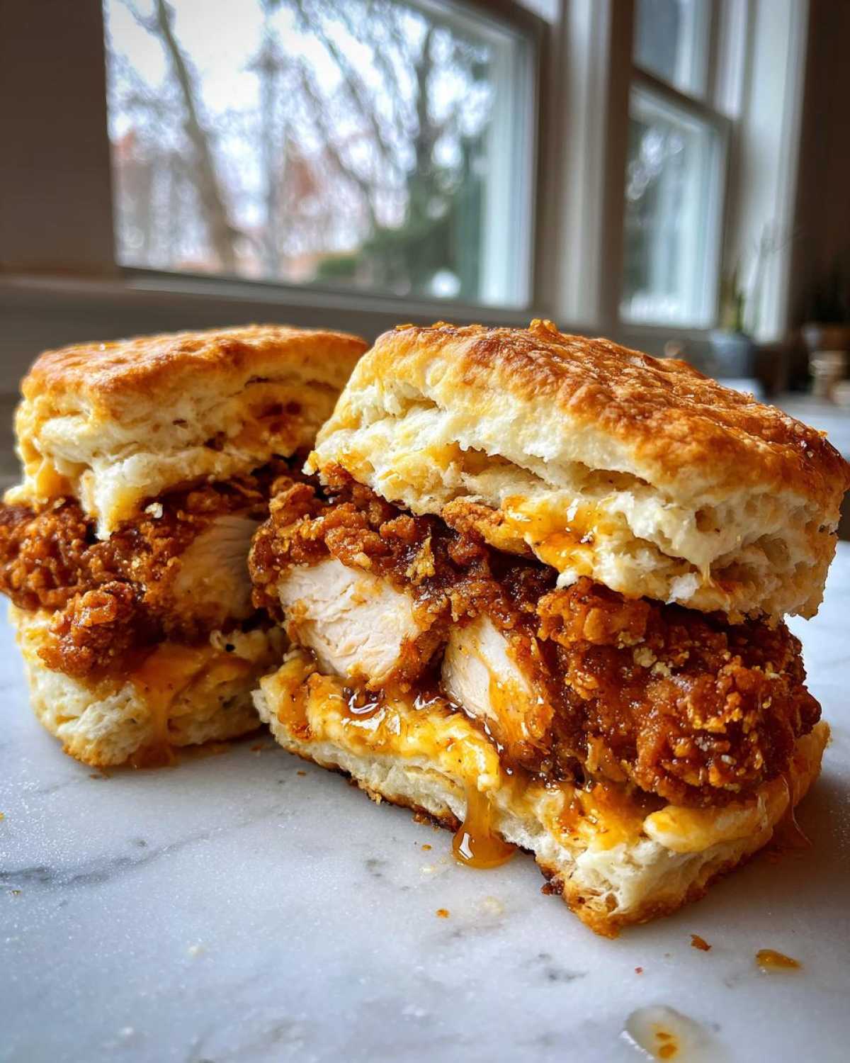 Honey Butter Chicken Biscuit Sandwiches - detail 4