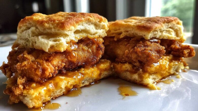 Honey Butter Chicken Biscuit Sandwiches
