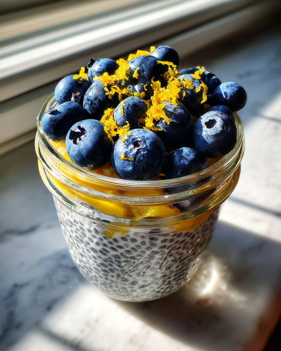 Lemon Blueberry Chia Pudding - detail 1