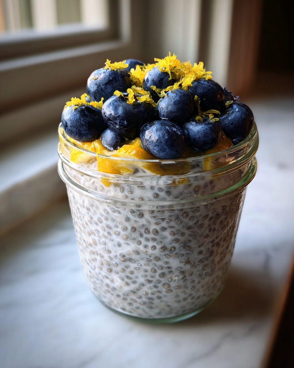 Lemon Blueberry Chia Pudding - detail 2