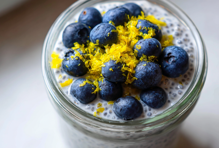 Lemon Blueberry Chia Pudding