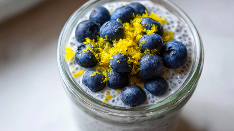 Lemon Blueberry Chia Pudding