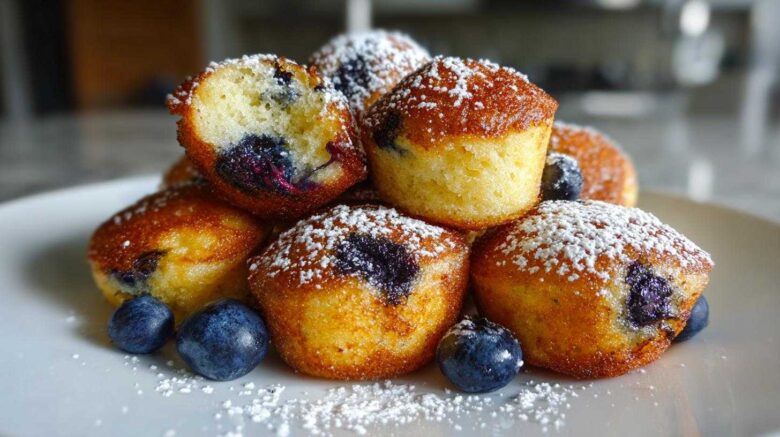 Lemon Blueberry Pancake Bites