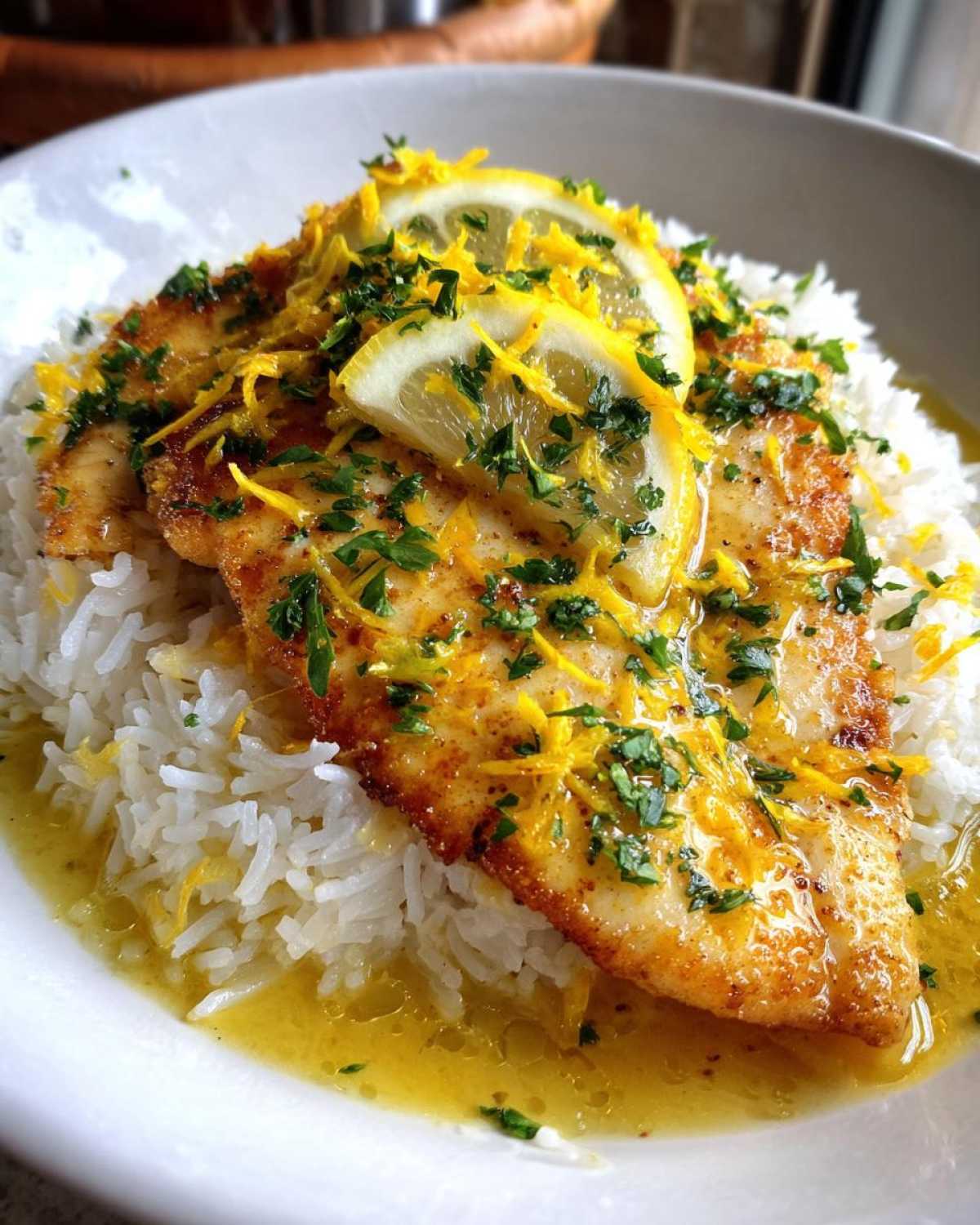 Lemon Butter Tilapia with Rice - detail 2
