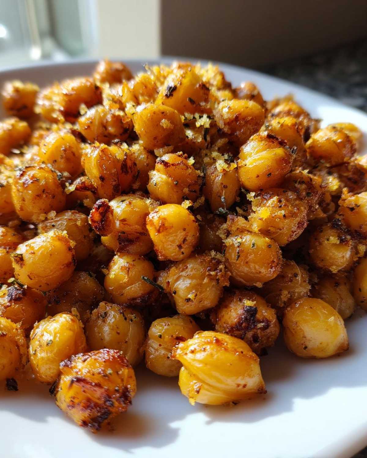 Lemon Garlic Roasted Chickpeas - detail 2