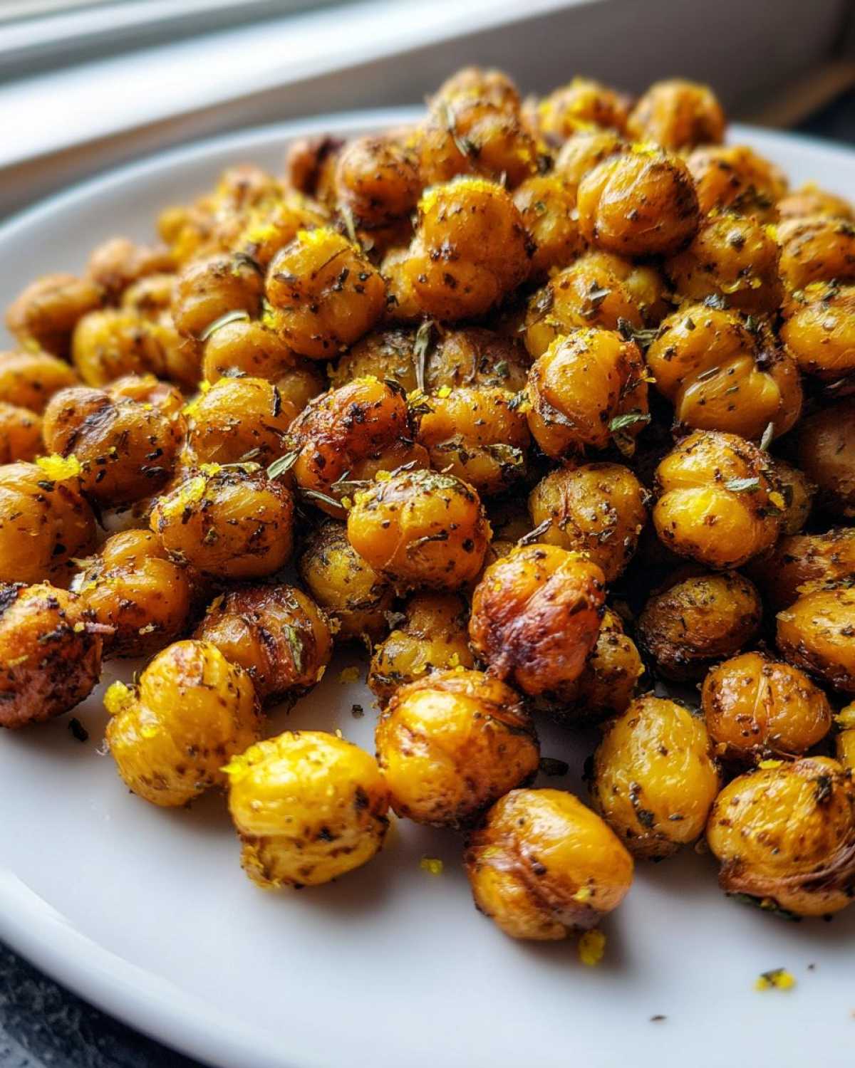 Lemon Garlic Roasted Chickpeas - detail 3