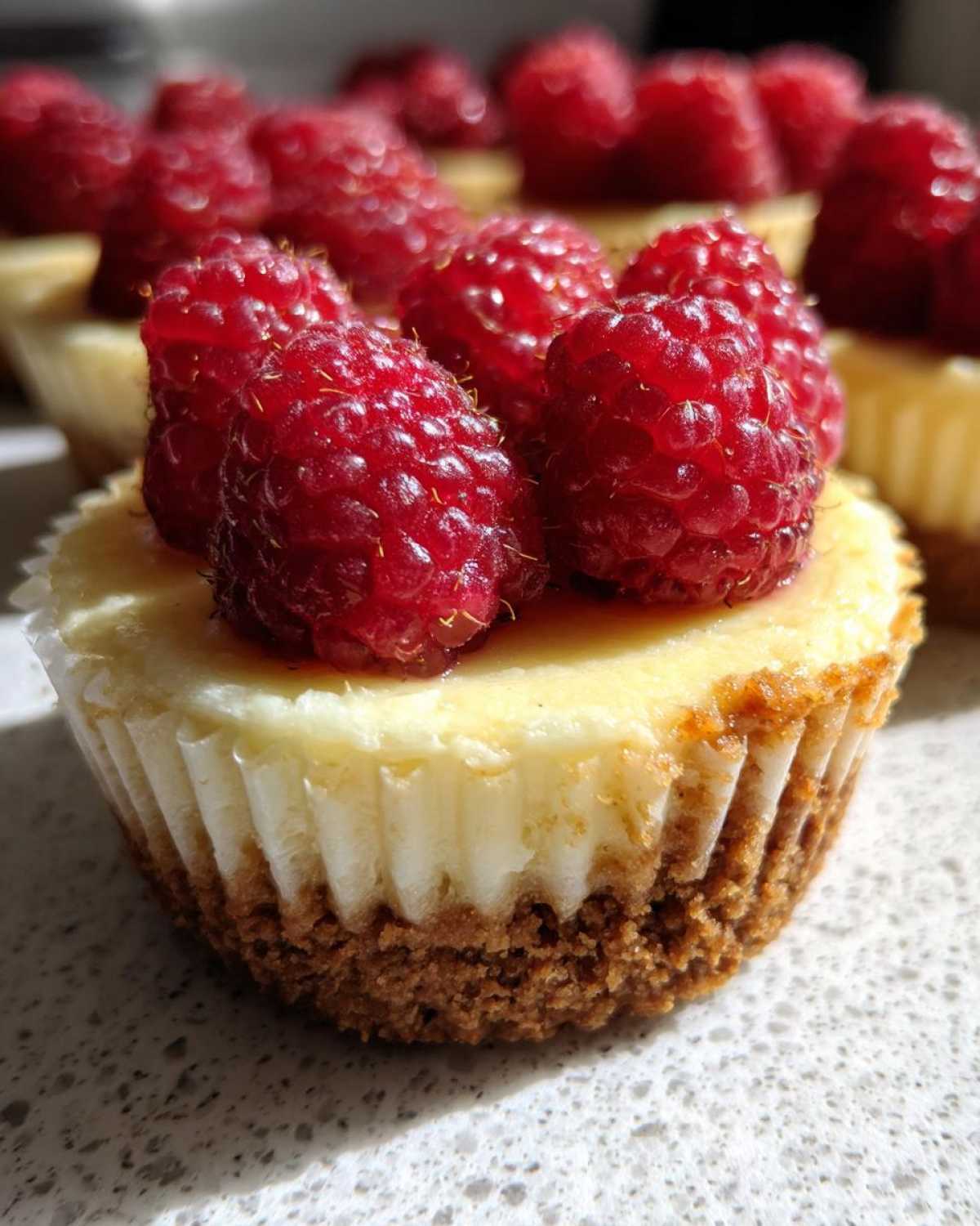 Lemon Raspberry Cheesecake Cups - detail 2