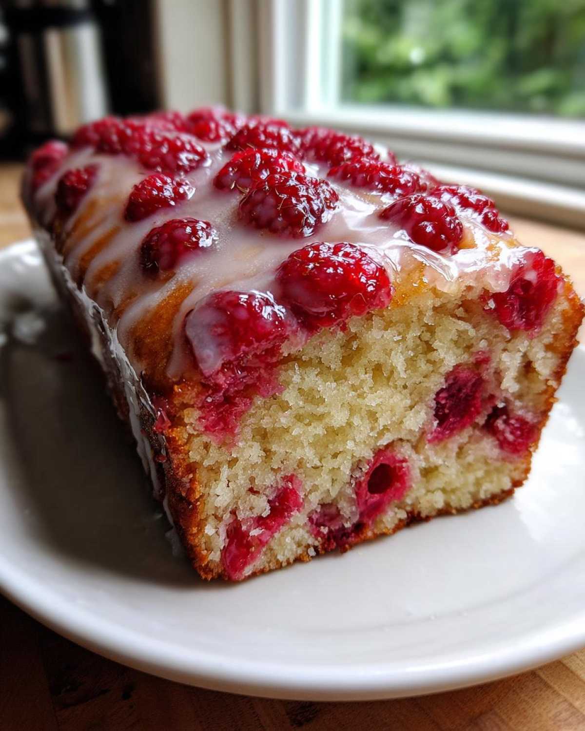 Lemon Raspberry Loaf Cake - detail 3