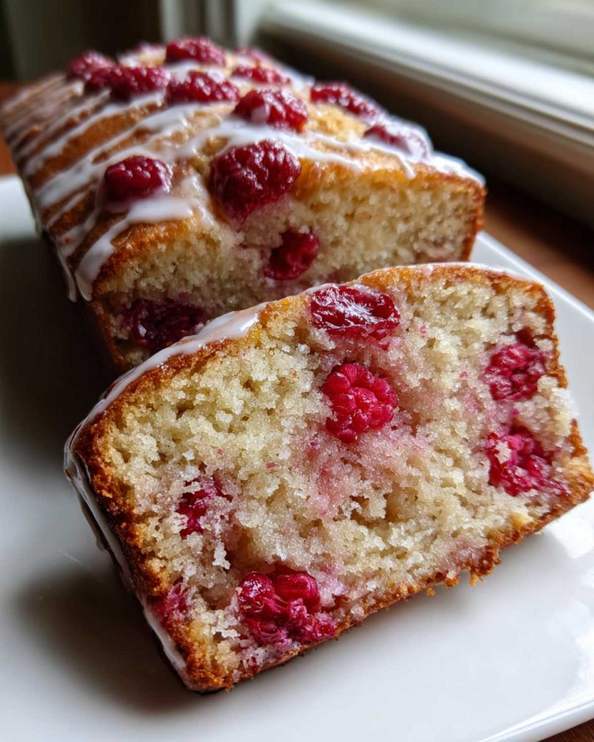 Lemon Raspberry Loaf Cake - detail 4